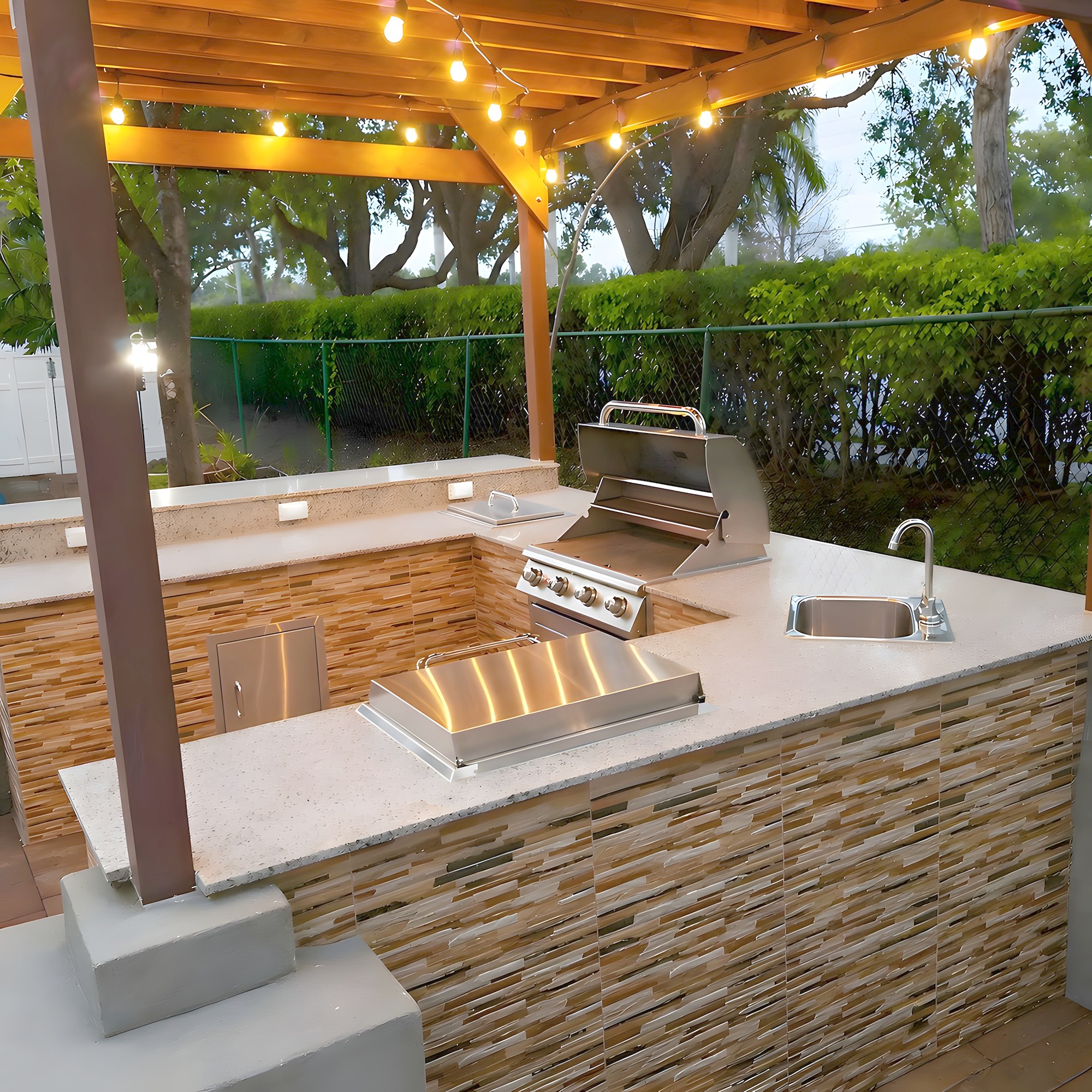 Outdoor BBQ countertop